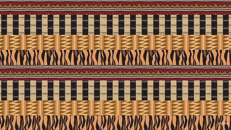 African Pattern, pattern, Africa, texture, browns, tiger stsripe, triangles, Firefox Persona theme, HD wallpaper