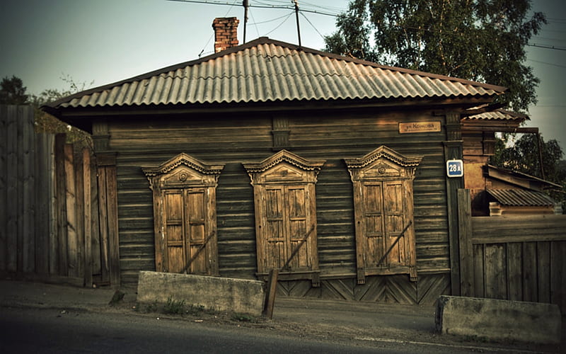 Siberian Wooden House, bonito, Siberian, House, Architecture, Wooden, HD wallpaper