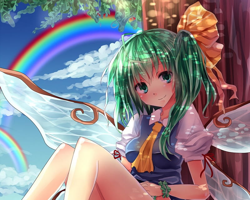 ArtStation - The rainbow hair anime