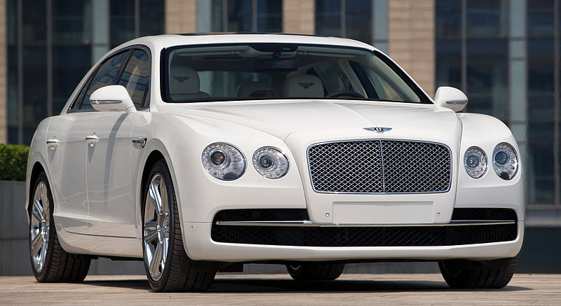 2014 Bentley Flying Spur Glacier White - Front , car, HD wallpaper