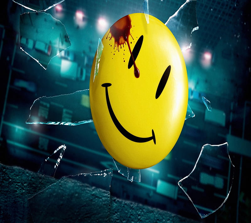 watchman, broke, comedy, cool, face, funny, glass, new, smiley, HD wallpaper