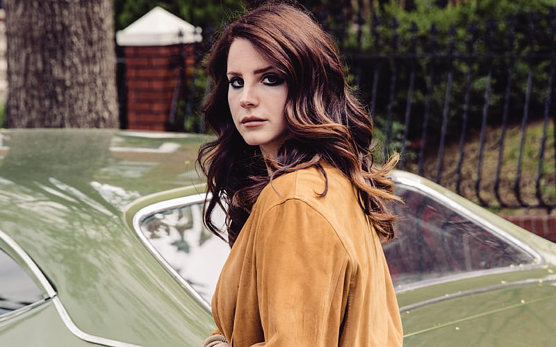 Lana Del Rey american singer, portrait, retro, beautiful woman, HD wallpaper