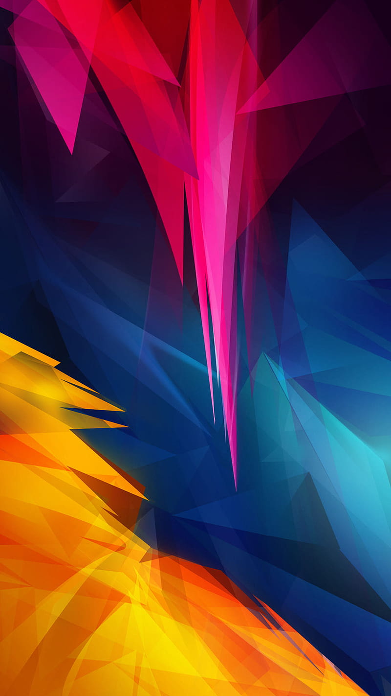 Abstract, blue, colorful, graphic art, orange, pink, s7, s8, super, HD phone wallpaper
