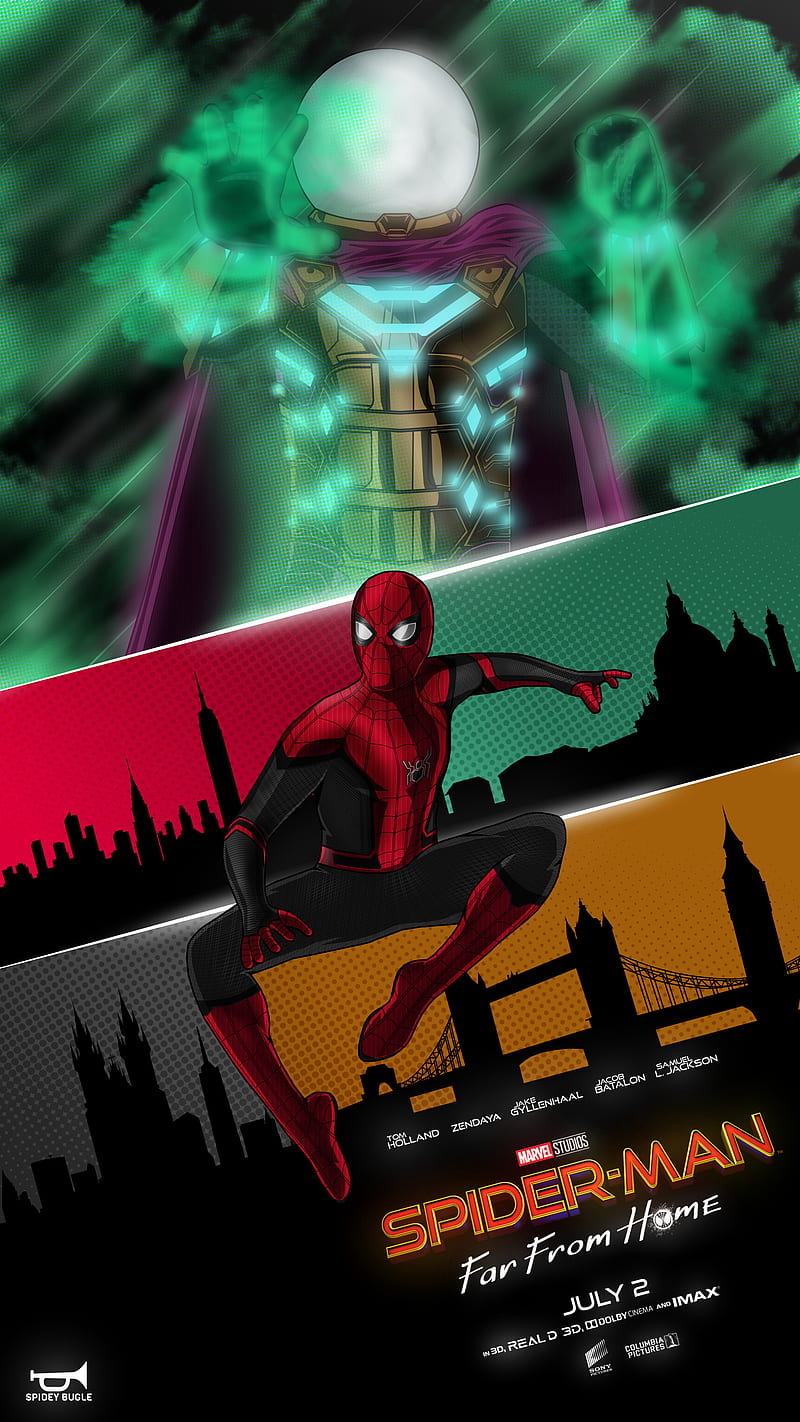FFH Poster, far from home, ps4, spider-man, spiderman, spidey bugle, talenhouse, HD phone wallpaper
