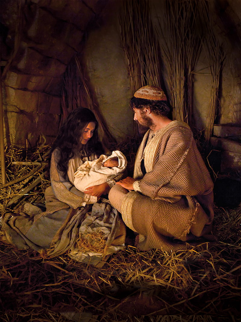 Nativity, mary, joseph, christ, christmas, HD phone wallpaper