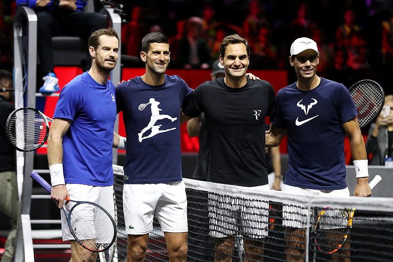 Roger Federer Final Match Andy Murray Rafael Nadal and Novak Djokovic, HD wallpaper