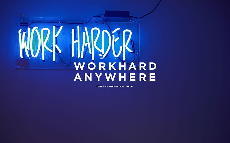 work hard anywhere , font, reflection, graphy, vehicle - Use, HD wallpaper