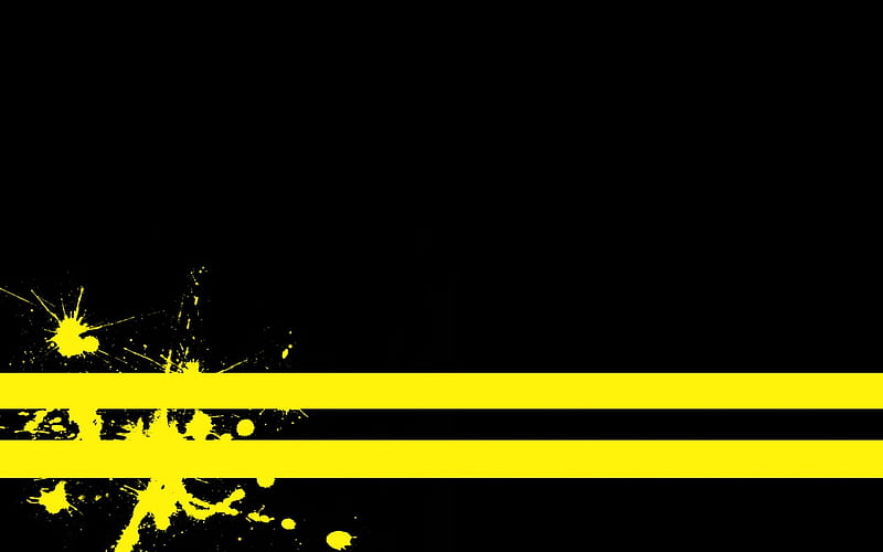 Yellow Stripes, splash, nice, cool, dark, awesome, black, yellow, abstract, HD wallpaper