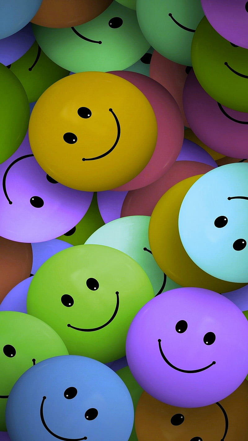 Smiley, color, colorful, round, HD phone wallpaper