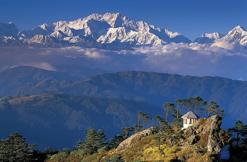 Kanchenjunga ~ India, india, nature, asia, mountains, HD wallpaper