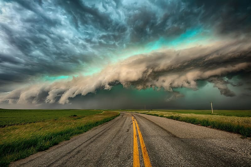 Horizon, Road, , Storm, Cloud, HD wallpaper | Peakpx
