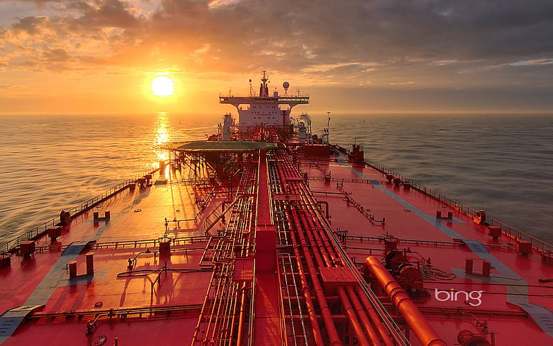 Sunset, Sun, Sunrise, Boat, Ship, Vehicles, Tanker, Oil Tanker, HD wallpaper