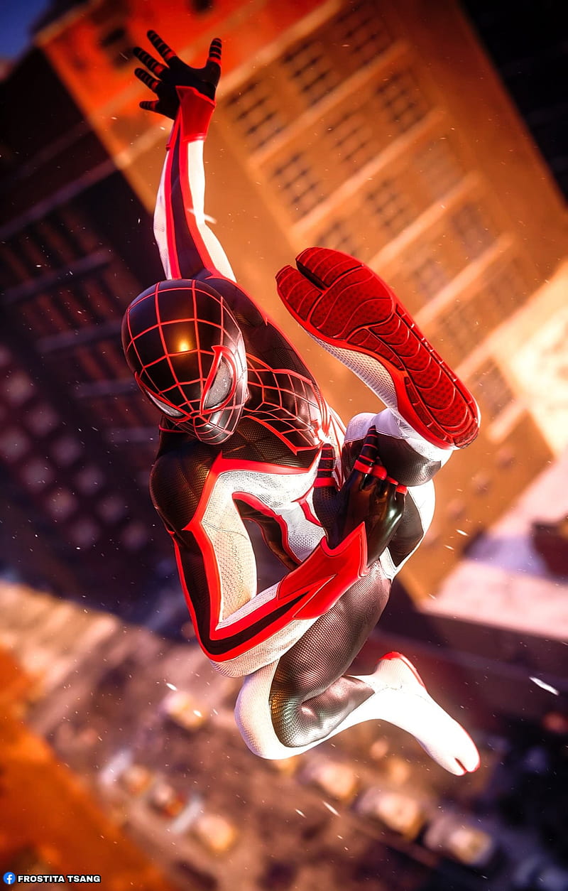 Spiderman, playstation, ps4, ps5, spiderman miles morales, spiderman ps4, spiderman ps5, HD phone wallpaper