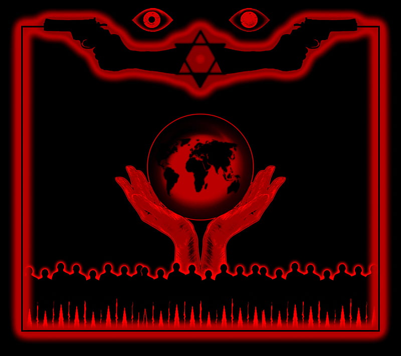 end world, black, dark, eye, illuminati, red, HD wallpaper