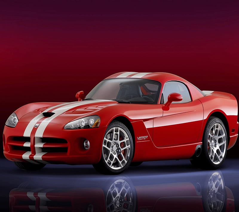 dodge viper, car, red, HD wallpaper