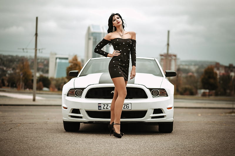 Anna Korikanko / Mustang, mustang, model, dress, brunette, high heels ...