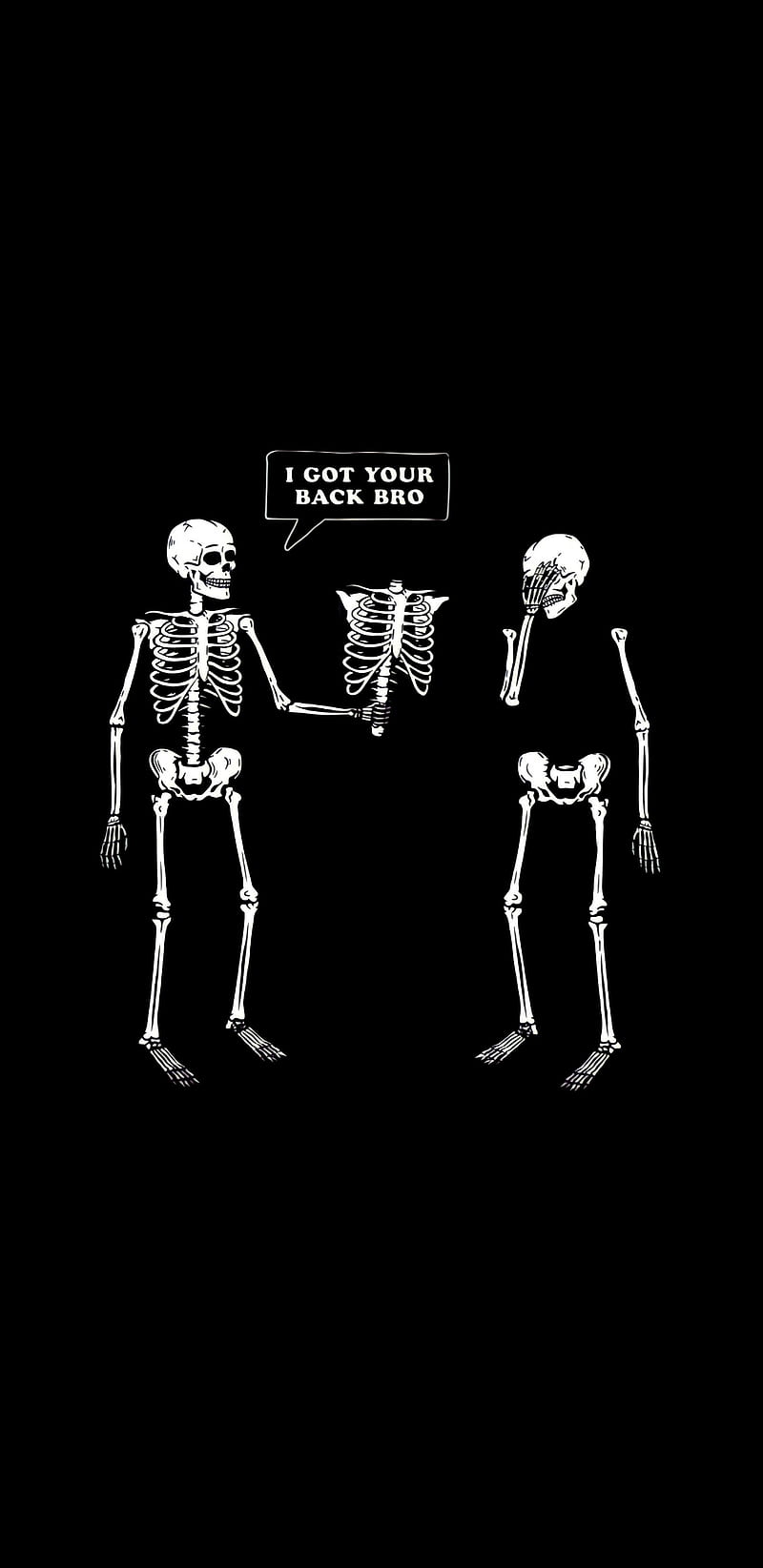 I Got Your Back Bro, Bones, Skull, Comedy, Skeleton, Funny, HD phone  wallpaper | Peakpx