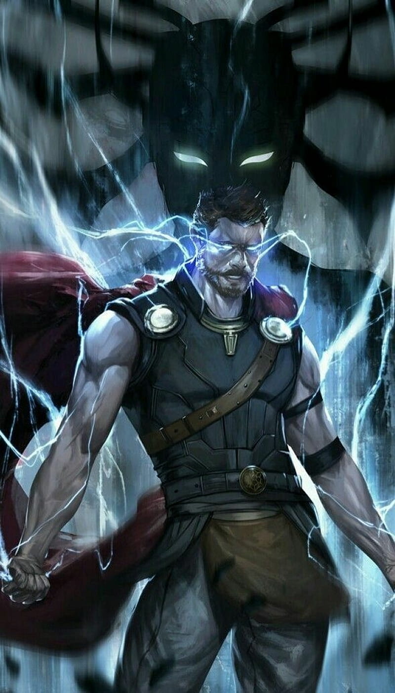 Thor, anime, god of thunder, infinity war, new anime, the avengers, HD phone wallpaper