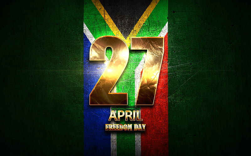 dom Day, April 27, golden signs, South African national holidays, South Africa Public Holidays, South Africa, Africa, dom Day of South Africa, HD wallpaper