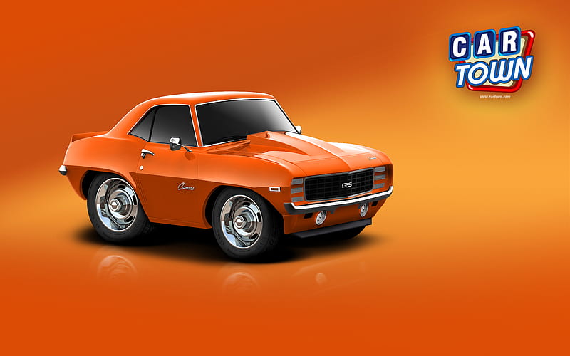 '69 Orange Camaro, carros, facebook, cartown, camaro, HD wallpaper