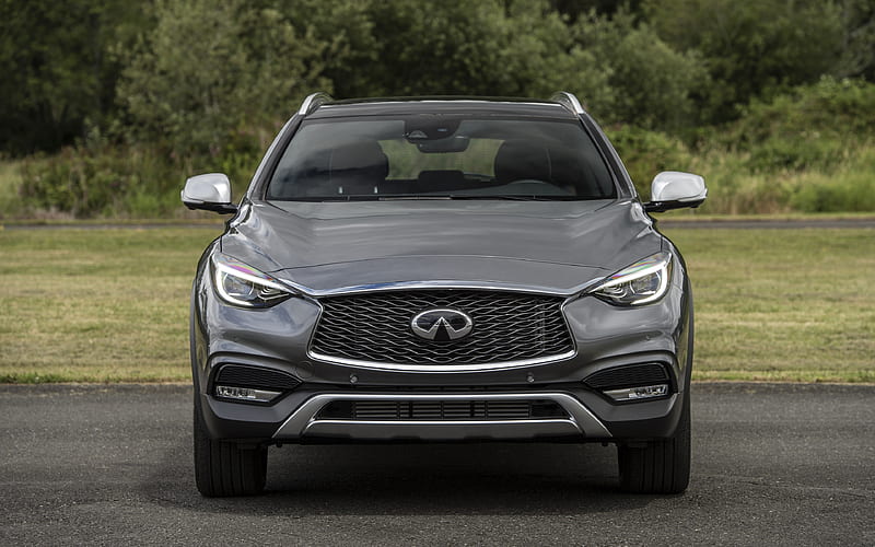 Infiniti QX30, 2017, front view compact crossover, gray QX30, Japanese cars, Infiniti, HD wallpaper
