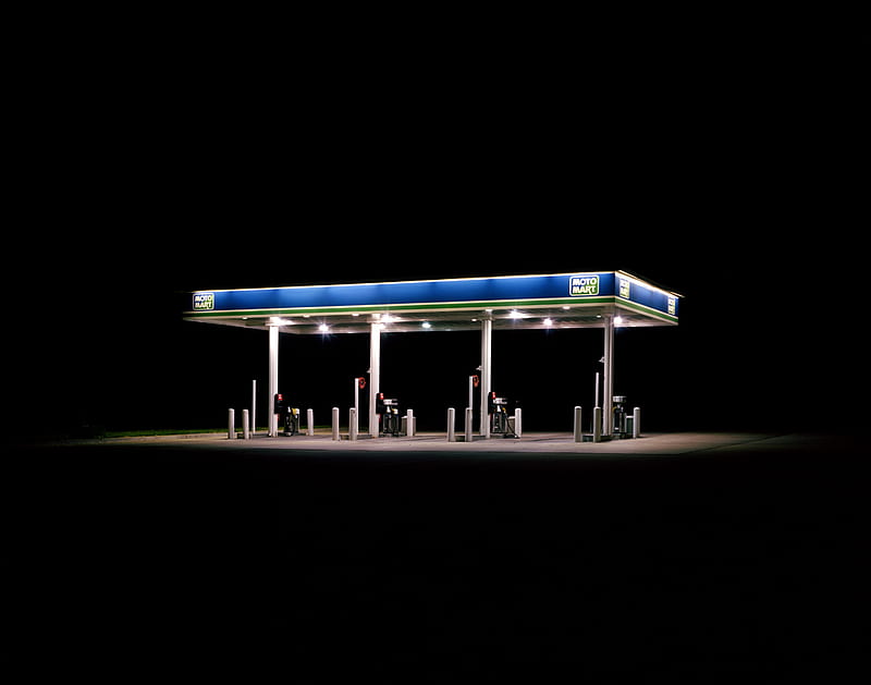 empty pumps, carros, station, fuel stop, gas, HD wallpaper