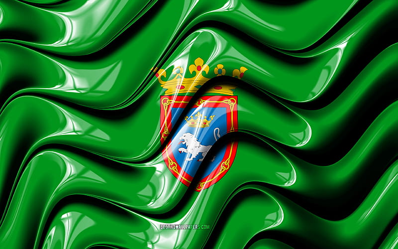 Pamplona Flag Cities of Spain, Europe, Flag of Pamplona, 3D art, Pamplona, Spanish cities, Pamplona 3D flag, Spain, HD wallpaper