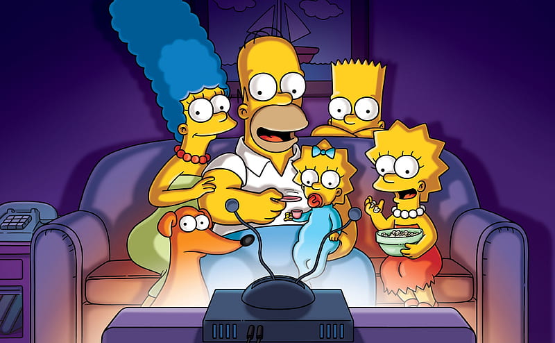 The Simpsons Ultra, Cartoons, , Illustration, Simpson, Homer, Maggie, BART, Marge, Lisa, TheSimpsons, HD wallpaper