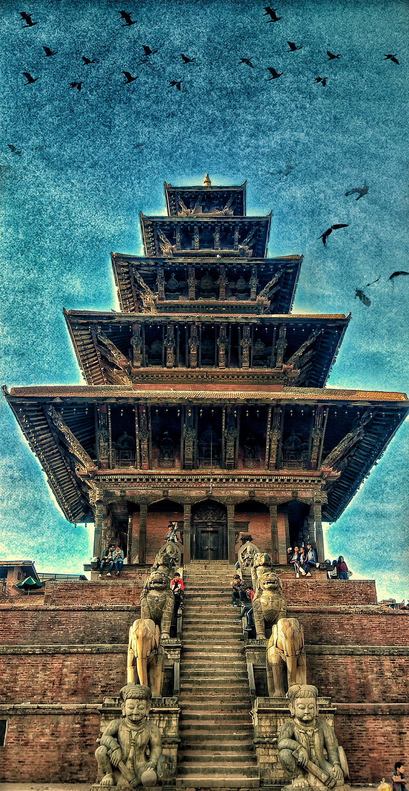 Bhaktapur Durbar, edit, hardwork, nepal, pagoda, temple, tourism, tourist, , world heritage, HD phone wallpaper