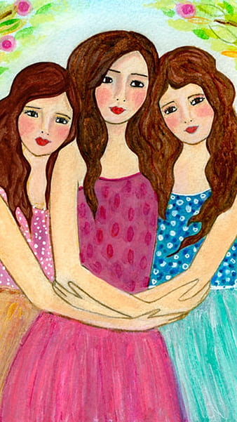 Three Best Friends Girls Stock Illustrations  94 Three Best Friends Girls  Stock Illustrations Vectors  Clipart  Dreamstime