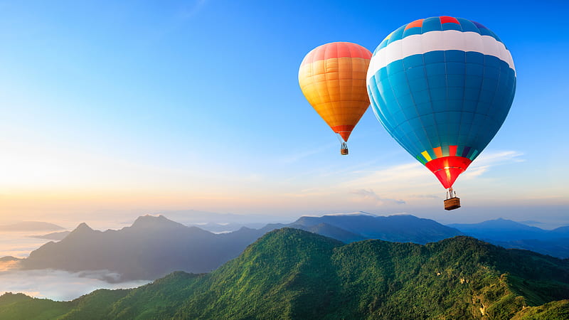 Hot Air Balloon , air-balloon, nature, colorful, HD wallpaper