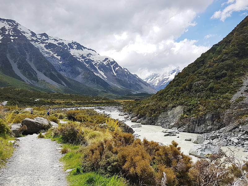 pathway near river, HD wallpaper