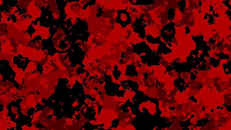 Red Camo, Black Camouflage, HD wallpaper