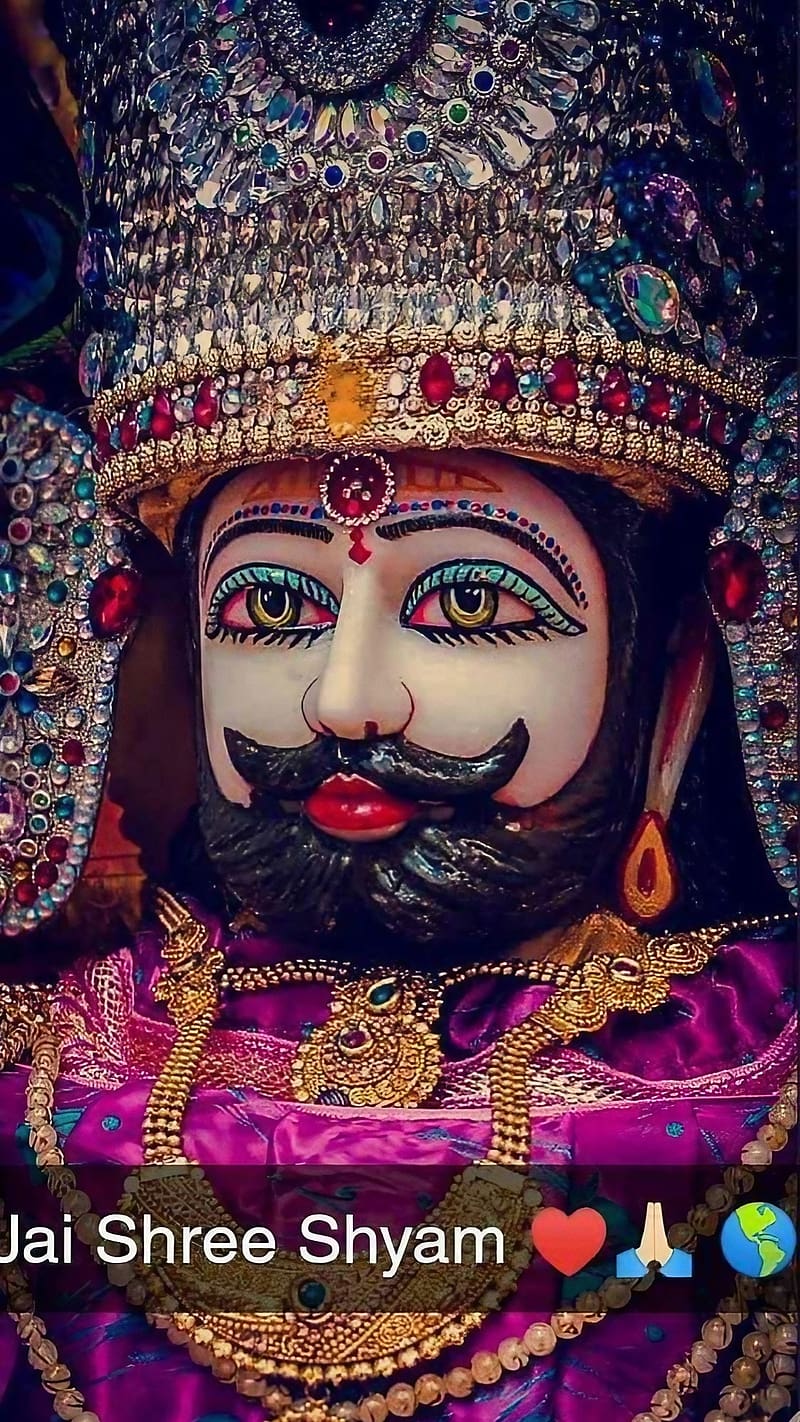 Khatu Shyam , Face Closeup, lord, god, barbarika, HD phone wallpaper