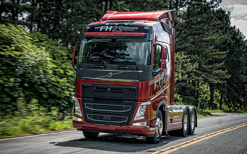 Volvo FH, 2019, 6x4, FH540, exterior, front view, new red FH, swedish trucks, Volvo, HD wallpaper