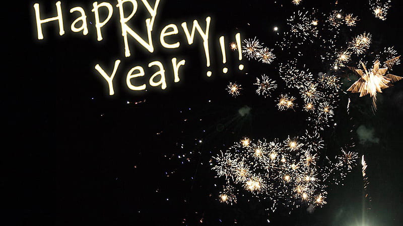 Happy New Year In Black Background Happy New Year 2021, HD wallpaper |  Peakpx