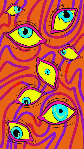 trippy eye drawing