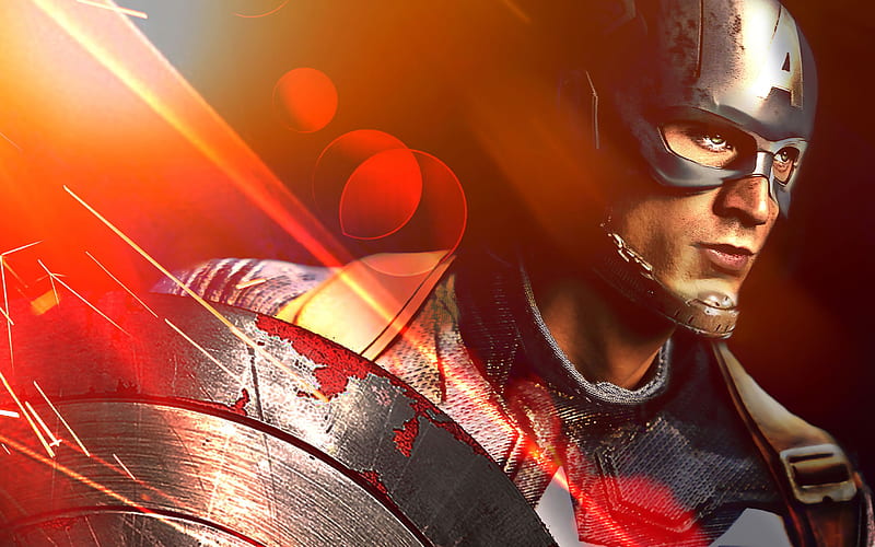 Captain America, superheroes, 2018 movie, artwork, Avengers Infinity War, HD wallpaper