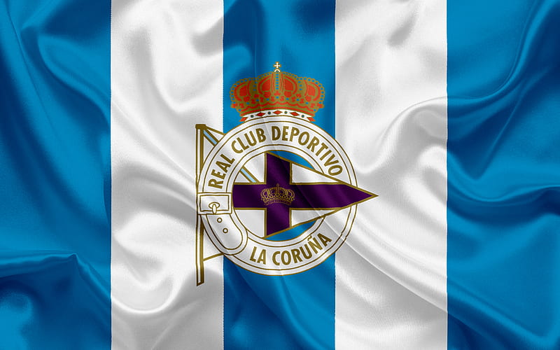 Deportivo La Coruna, football club, Deportivo emblem, logo, La Liga, La Coruna, Spain, LFP, Spanish Football Championships, HD wallpaper