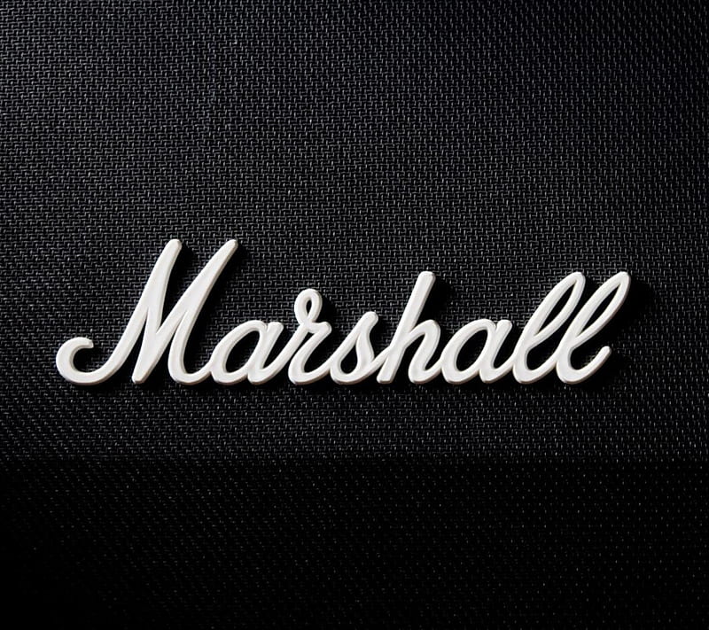 Marshall, amp, amplifier, black, brand, logo, music, rock, white, HD wallpaper