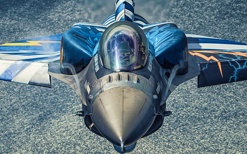 F-16, Greek Air Force, jet fighter, General Dynamics, Greek Army, Flying F-16, fighter, General Dynamics F-16 Fighting Falcon, combat aircraft, HD wallpaper