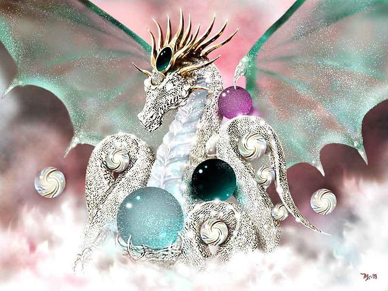 Jewel Dragon, shine, jewel, wings, dragon, HD wallpaper