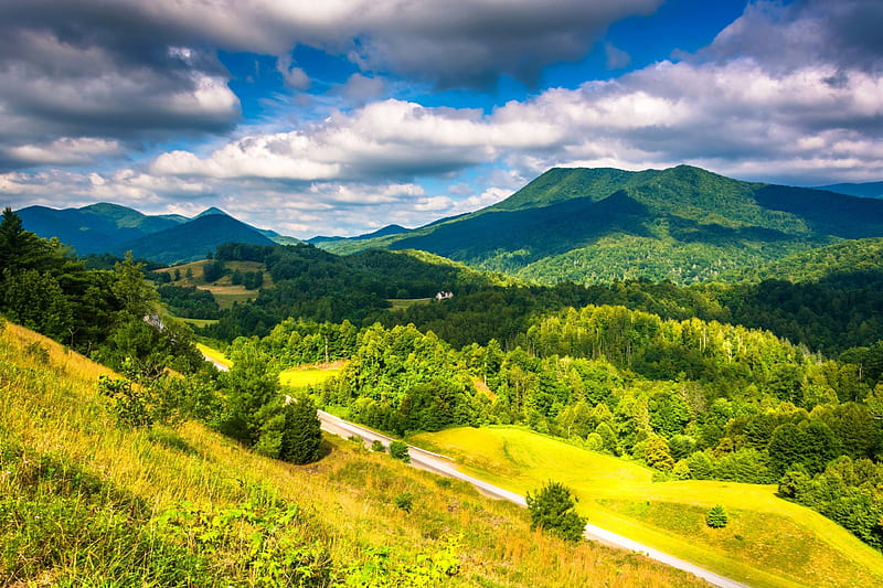 Appalachian-Mountains, Mountains, Appalachian, cloud, sky, HD wallpaper