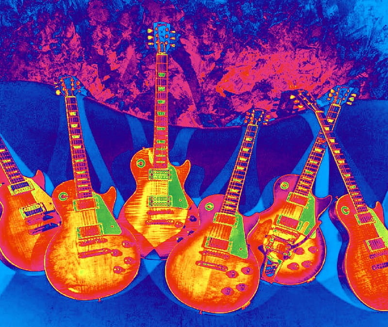 joe bonamassa guitars, les paul, gibson, guitars, music, HD wallpaper