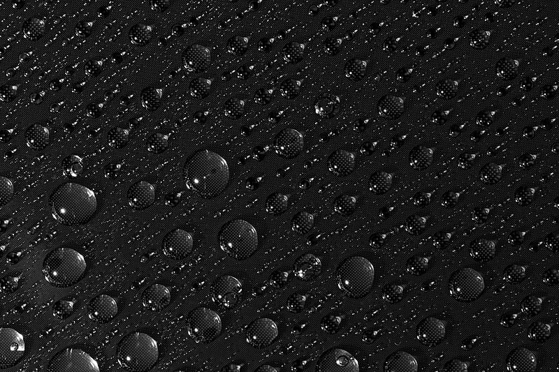 drops, surface, macro, liquid, bw, HD wallpaper