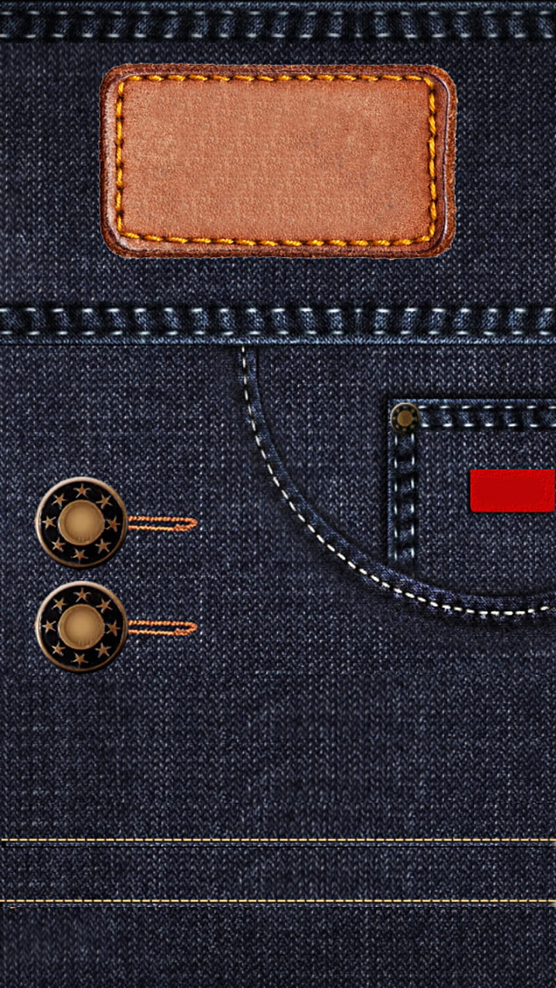 Jeans, blue, buttons, fun, s7, s8, super design, HD phone wallpaper