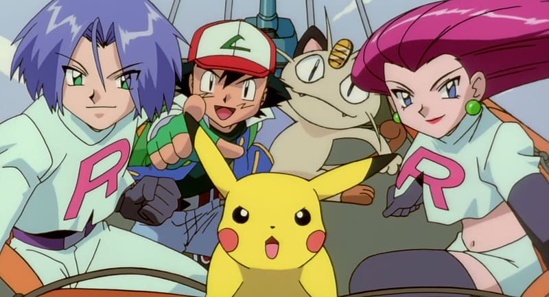 Anime, Pokémon, Pikachu, Team Rocket, Ash Ketchum, Meowth (Pokémon), Jessie (Pokémon), James (Pokémon), Pokémon: The Movie 2000, HD wallpaper
