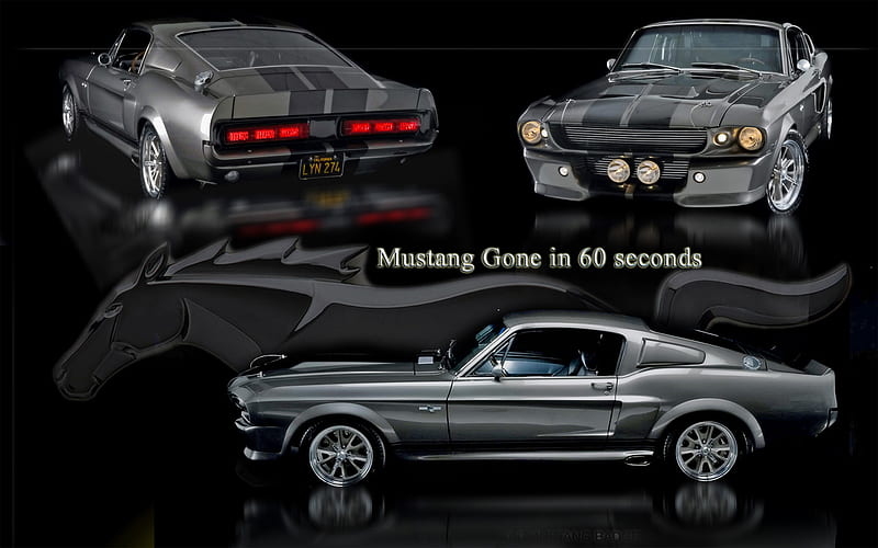 Mustang gone in 60-seconds, din ocenul pacific, cool, nicolas cage, film, hot car, HD wallpaper