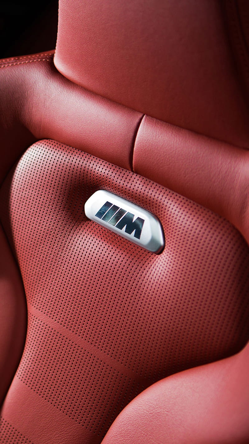 M4 Seat, bmw, leather, m badge, HD phone wallpaper