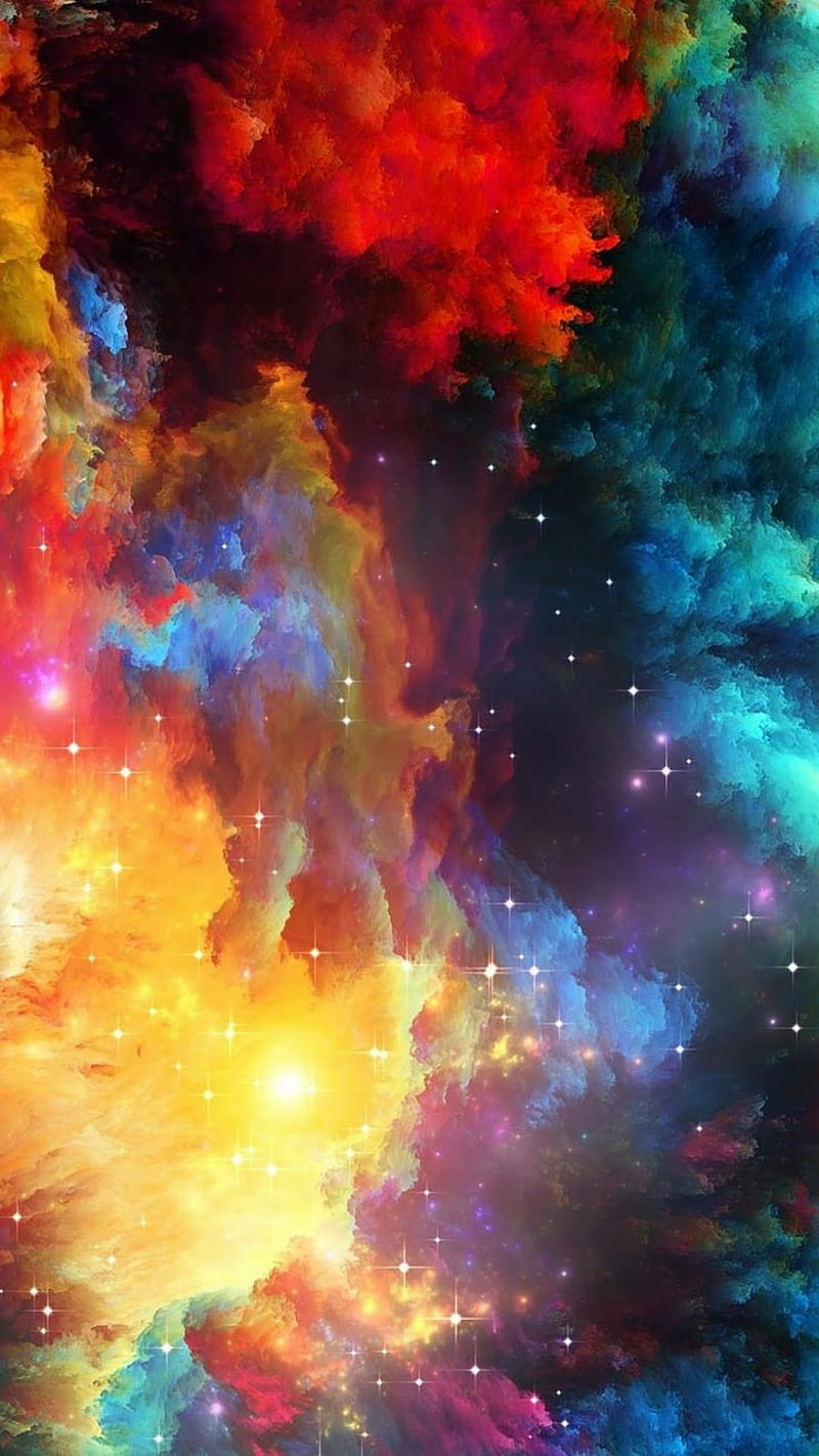 Space clouds, color, colorful, colors, stars, storm, HD phone wallpaper ...